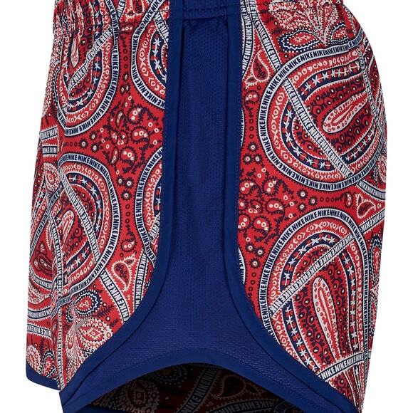 Nike Shorts NWT Tempo Red/Blue Paisley Running Athletic Dri-Fit Women's Small - Picture 6 of 11